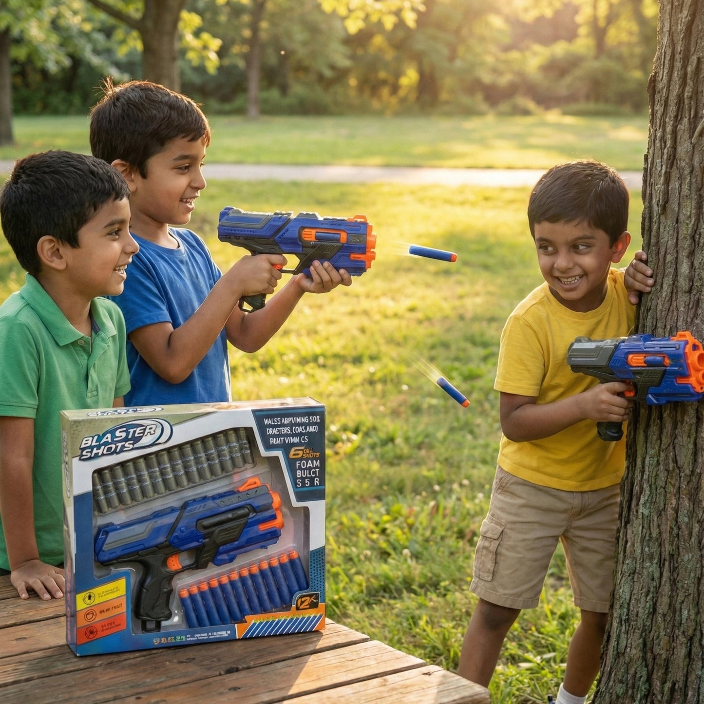 Double Launch Action Combo – Soft Bullet Blaster + Foam Plane Launcher for Kids