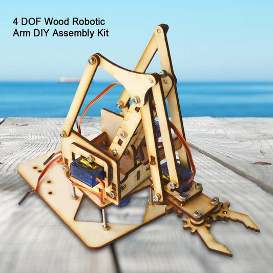 4DOF Wooden Robotic Arm DIY Kit