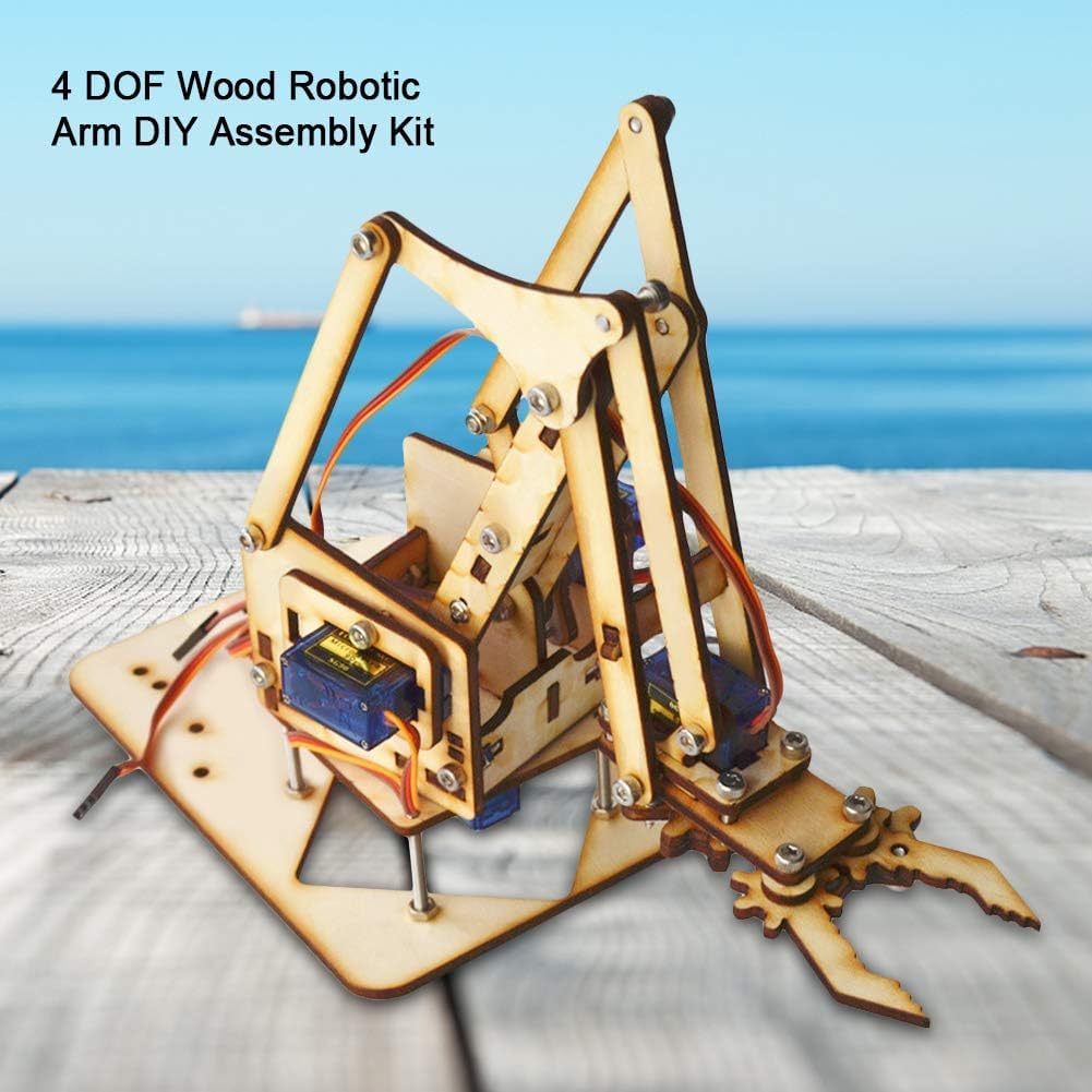 4DOF Wooden Robotic Arm DIY Kit