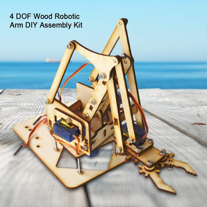 4DOF Wooden Robotic Arm DIY Kit