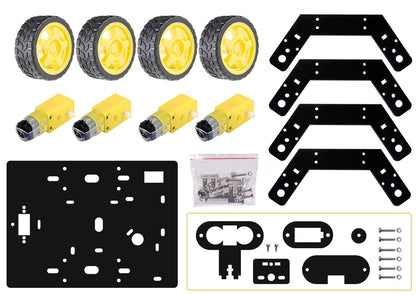 Acrylic 4WD Robot Car Chassis Kit